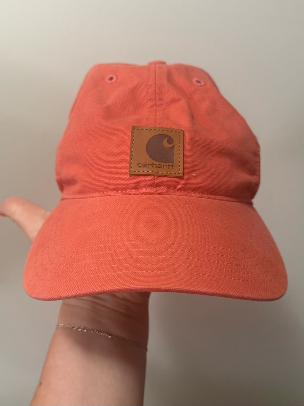 Carhartt Coral Pink Logo Dad Hat